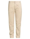 Alpha Studio Man Pants Beige Size 38 Cotton, Elastane In Neutral