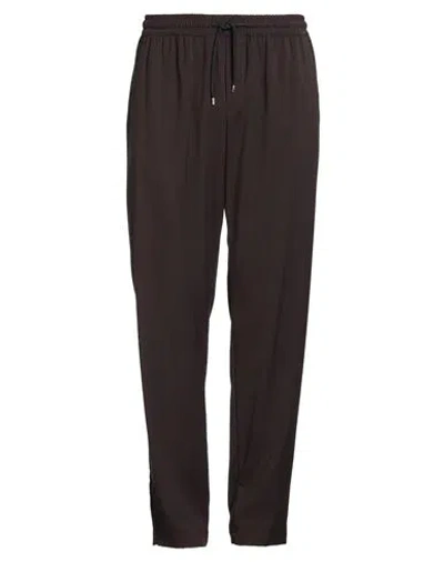 Alpha Studio Man Pants Chocolate Brown Size 38 Polyester, Viscose, Elastane
