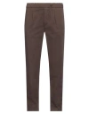 Alpha Studio Man Pants Dark Brown Size 32 Cotton, Viscose, Elastane In Brown