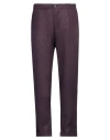 Alpha Studio Man Pants Deep Purple Size 38 Linen