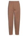 Alpha Studio Man Pants Light Brown Size 34 Cotton, Elastane