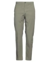 Alpha Studio Man Pants Military Green Size 34 Cotton, Elastane In Green