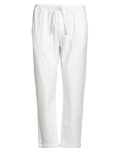 Alpha Studio Man Pants Off White Size 36 Cotton, Elastane