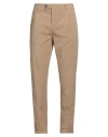 Alpha Studio Man Pants Sand Size 36 Cotton, Viscose, Elastane In Beige