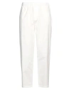 Alpha Studio Man Pants White Size 36 Cotton, Elastane
