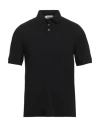 Alpha Studio Man Polo Shirt Midnight Blue Size 40 Cotton In Black