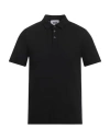 Alpha Studio Man Polo Shirt Black Size 48 Cotton, Elastane