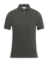 Alpha Studio Man Polo Shirt Dark Green Size 38 Cotton, Elastane