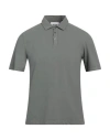 Alpha Studio Man Polo Shirt Dark Green Size 46 Cotton, Elastane