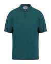 Alpha Studio Man Polo Shirt Deep Teal Size 44 Cotton, Elastane In Green