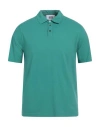Alpha Studio Man Polo Shirt Emerald Green Size 42 Cotton, Elastane