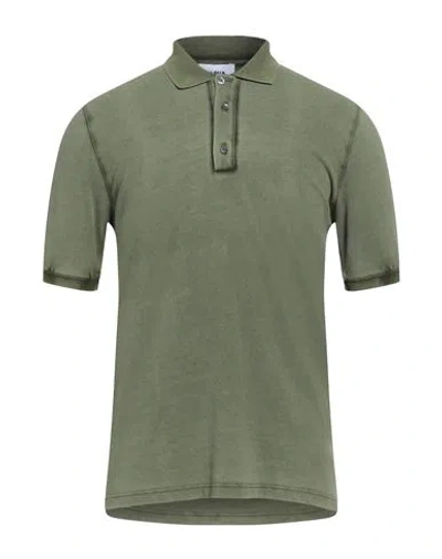 Alpha Studio Man Polo Shirt Green Size 38 Cotton