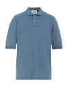 Alpha Studio Man Polo Shirt Light Blue Size 42 Cotton