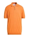 Alpha Studio Man Polo Shirt Mandarin Size 48 Cotton In Orange