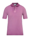 Alpha Studio Man Polo Shirt Mauve Size 46 Cotton In Purple