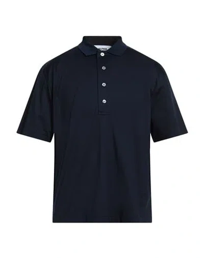 Alpha Studio Man Polo Shirt Midnight Blue Size 46 Cotton