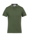 Alpha Studio Man Polo Shirt Military Green Size 36 Cotton, Polyester