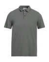 Alpha Studio Man Polo Shirt Military Green Size 44 Cotton, Elastane In Green