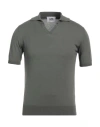 Alpha Studio Man Polo Shirt Military Green Size 46 Cotton