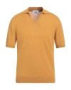 Alpha Studio Man Polo Shirt Mustard Size 40 Cotton In Yellow