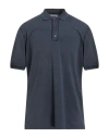 Alpha Studio Man Polo Shirt Slate Blue Size 44 Cotton