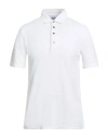 Alpha Studio Man Polo Shirt White Size 40 Cotton