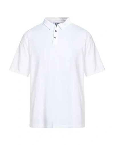 Alpha Studio Man Polo Shirt White Size 46 Cotton, Elastane