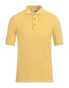 Alpha Studio Man Polo Shirt Yellow Size 42 Cotton