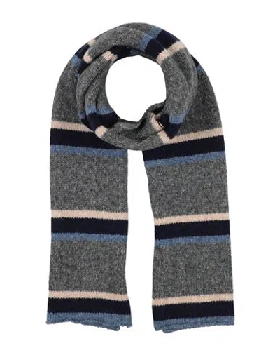Alpha Studio Man Scarf Grey Size - Wool, Polyamide, Alpaca Wool In Gray