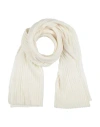 Alpha Studio Man Scarf Ivory Size - Recycled Wool, Ecovero Viscose, Recycled Polyamide, Recycled Cas In White