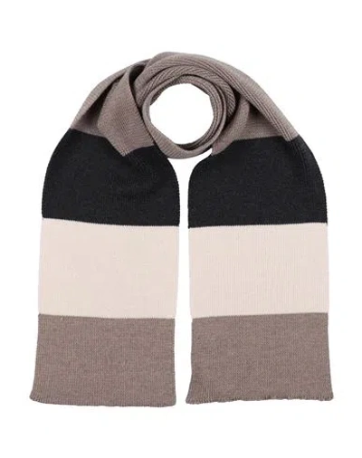 Alpha Studio Man Scarf Khaki Size - Merino Wool In Beige