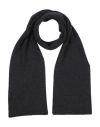 Alpha Studio Man Scarf Charcoal Size - Wool, Cashmere In Grey
