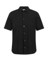 Alpha Studio Man Shirt Black Size 40 Cotton, Elastane