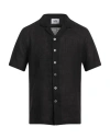 Alpha Studio Man Shirt Black Size 42 Linen