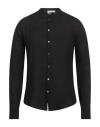 Alpha Studio Man Shirt Black Size 44 Linen