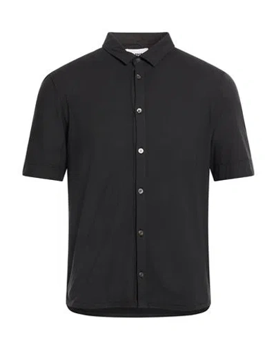 Alpha Studio Man Shirt Black Size 46 Cotton, Elastane
