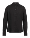 Alpha Studio Man Shirt Black Size 46 Linen