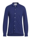 Alpha Studio Man Shirt Bright Blue Size 44 Cotton, Elastane