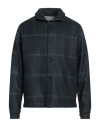 Alpha Studio Man Shirt Midnight Blue Size 38 Polyester, Acrylic In Blue