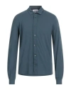 Alpha Studio Man Shirt Pastel Blue Size 44 Cotton, Elastane