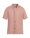 Alpha Studio Man Shirt Pink Size 44 Linen