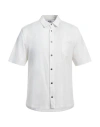 Alpha Studio Man Shirt White Size 40 Cotton, Elastane