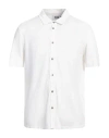 Alpha Studio Man Shirt White Size 40 Cotton, Elastane In White