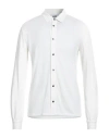 Alpha Studio Man Shirt White Size 44 Cotton, Elastane