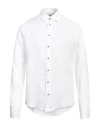 Alpha Studio Man Shirt White Size 44 Cotton, Elastane In White