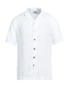 Alpha Studio Man Shirt White Size 40 Linen