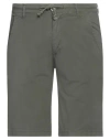 Alpha Studio Man Shorts & Bermuda Shorts Military Green Size 30 Cotton, Elastane In Green