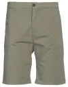 Alpha Studio Man Shorts & Bermuda Shorts Military Green Size 40 Cotton, Elastane