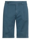 Alpha Studio Man Shorts & Bermuda Shorts Slate Blue Size 30 Cotton, Viscose, Elastane
