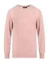 Alpha Studio Man Sweater Antique Rose Size L Viscose, Nylon, Wool, Cashmere In Pink